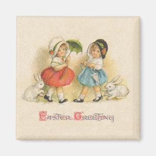 Easter Greeting Vintage Magnet