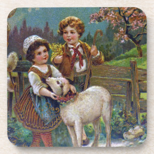 Easter Greetings 1908 Coaster