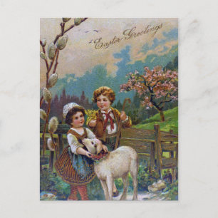 Easter Greetings 1908 Holiday Postcard