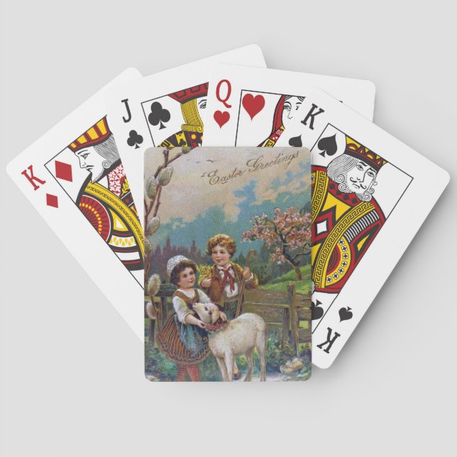 Easter Greetings 1908 Playing Cards (Back)