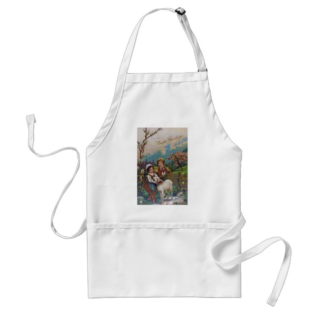 Easter Greetings 1908 Standard Apron (Front)