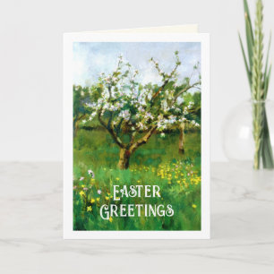 Easter Greetings. Apple Blossom Fine Art Holiday Card
