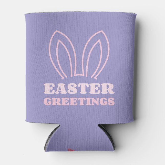 Easter Greetings Bunny Ears Beverage Cooler (Front)
