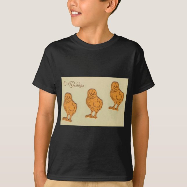 Easter Greetings Chicks Beige T-Shirt (Front)