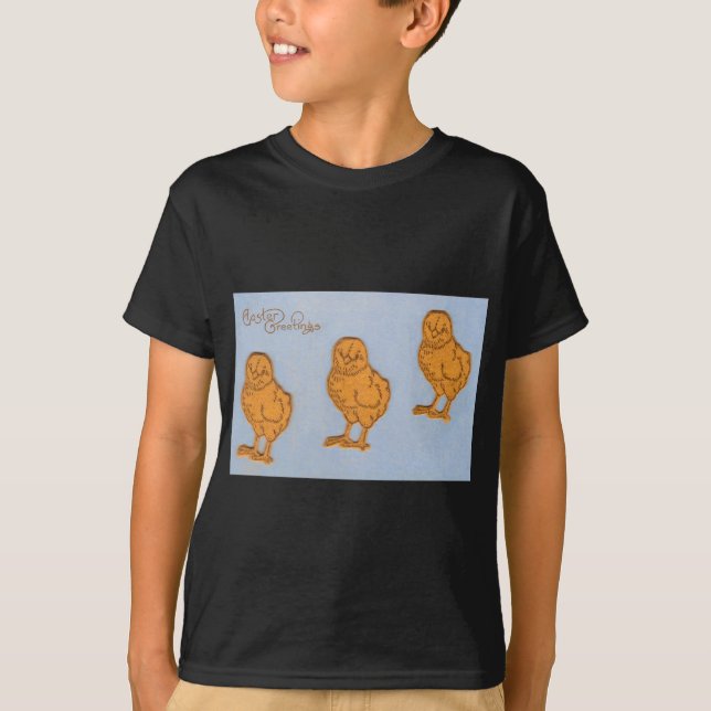 Easter Greetings Chicks Blue T-Shirt (Front)