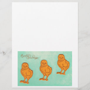 Easter Greetings Chicks Green
