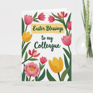 Easter Greetings Colleague Card