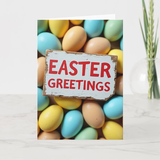 Easter Greetings Egg Card (Front)