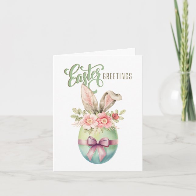 Easter Greetings Holiday Card (Front)