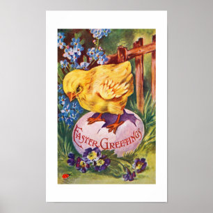 Easter greetings poster