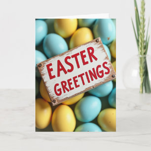 Easter Greetings Spring Celebration Card
