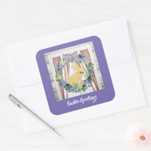 Easter Greetings  Square Sticker