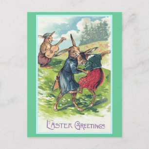 Easter Greetings Vintage Easter Holiday Postcard