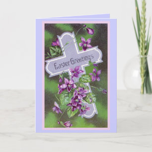 Easter Greetings Vintage Illustration Holiday Card