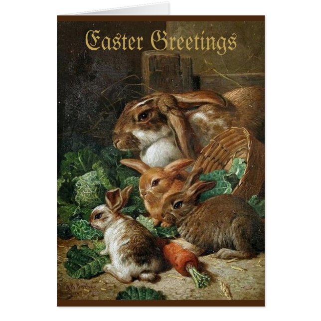 Easter Greetings ... Vintage Image Easter Card (Front)
