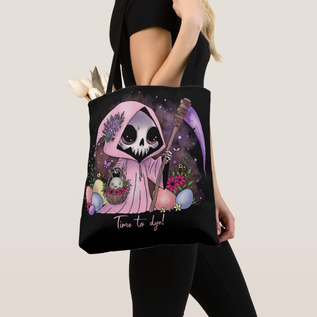 Easter Grim Reaper Tote Bag (Close Up)