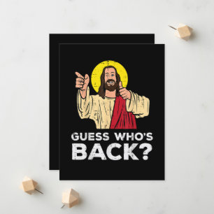 Easter Guess Whos Back Jesus Funny Religious Announcement