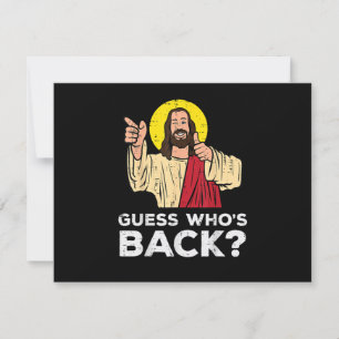 Easter Guess Whos Back Jesus Funny Religious Invitation