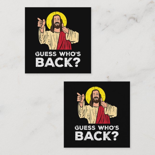Easter Guess Whos Back Jesus Funny Religious Loyalty Card (Front/Back)