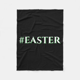 Easter Hashtag Modern Easter Design Blue T Shirt Fleece Blanket