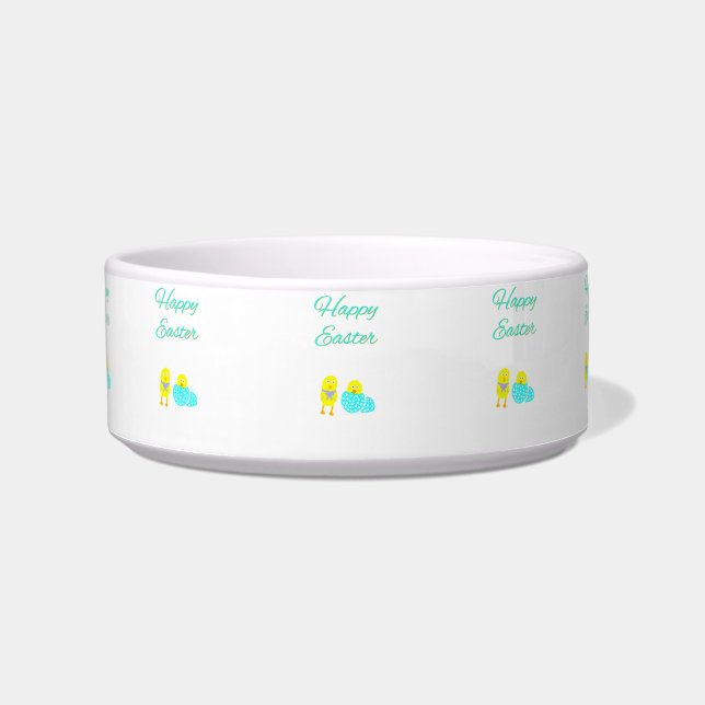 Easter Hatchlings Ceramic Pet Bowl (Front)