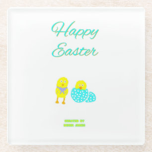 Easter Hatchlings Glass Coaster