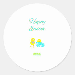 Easter Hatchlings Round Sticker