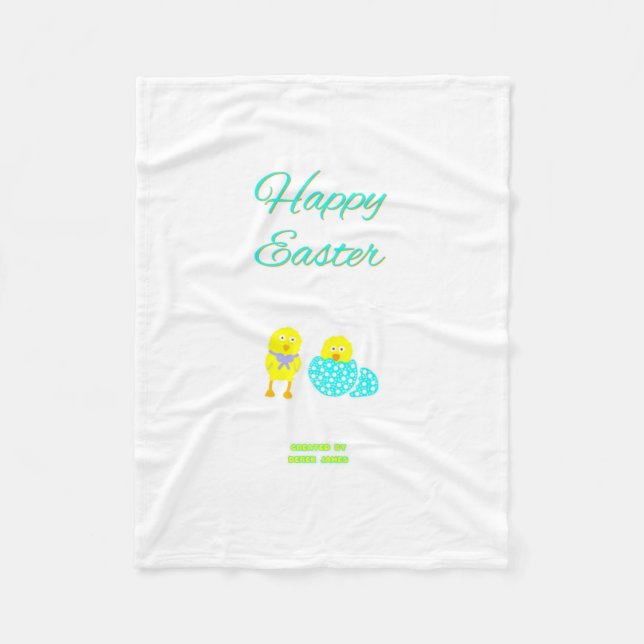 Easter Hatchlings Small Fleece Blanket (Front)