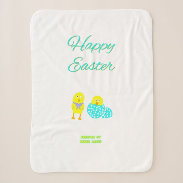 Easter Hatchlings Small Sherpa Blanket (Front)