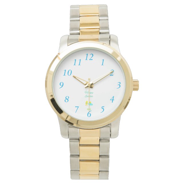 Easter Hatchlings Unisex Two-Tone Bracelet Watch (Front)