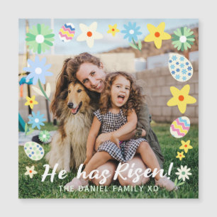 Easter He Has Risen Magnetic Invitation
