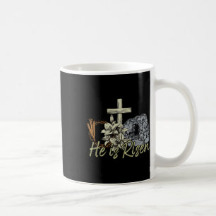 Easter He Is Risen, Christian Happy Easter Jesus C Coffee Mug