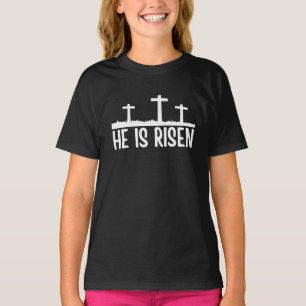 Easter He Is Risen Christian  T-Shirt