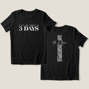 Easter He is Risen Cross A Lot Can Happen White Tri-Blend Shirt