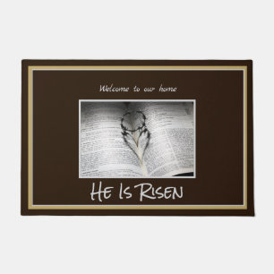 Easter He Is Risen Doormat