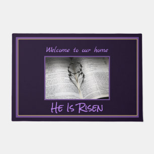 Easter He Is Risen Doormat