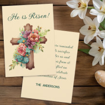 Easter “He is Risen” with customisable text