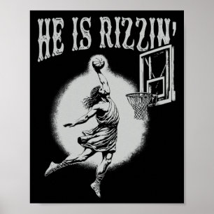 Easter He Is Rizzin Christian Religious Boys Kids Poster