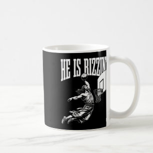 Easter He Is Rizzin Funny Christian Meme Sketll  Coffee Mug