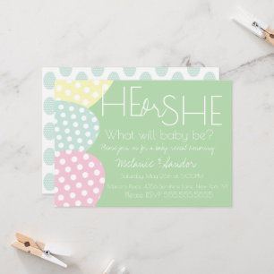 Easter He or She Baby Reveal Baby Shower Invitation