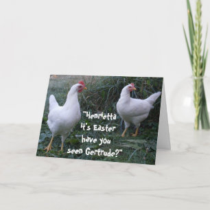 EASTER HEN JOKE card