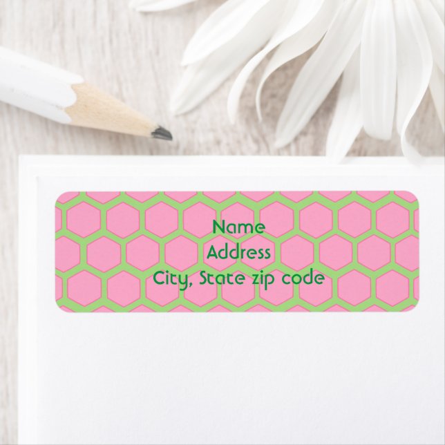 Easter Hexagons  Return Address Label (Insitu)