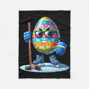 Easter Hockey Lovers Eggs Egg Bunny Rabbits Men Wo Fleece Blanket