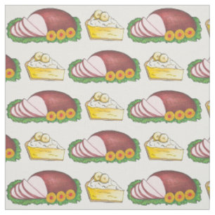 Easter Holiday Dinner Sliced Ham Cream Pie Foodie Fabric