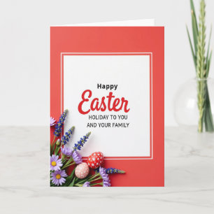 Easter Holiday Family Greeting Card