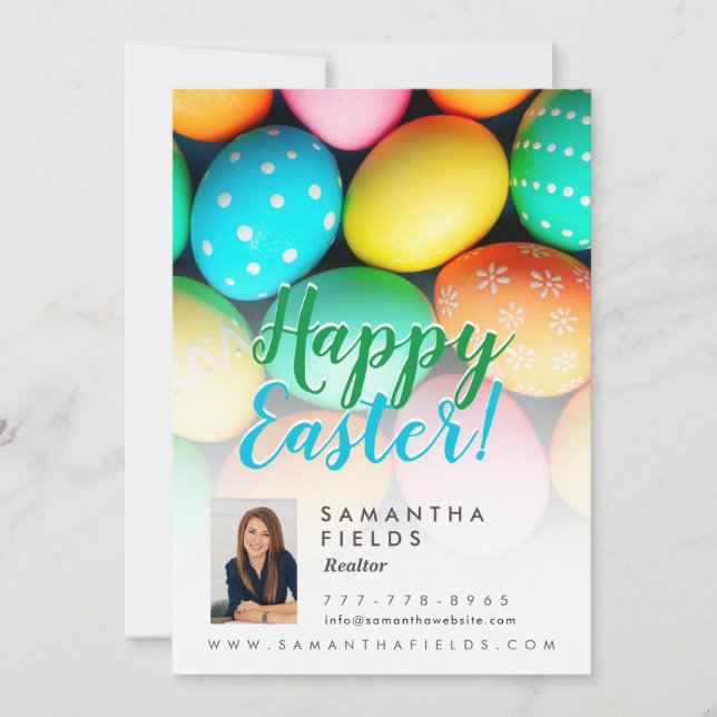 Easter Holidays Realtor Greeting Postcard (Front)