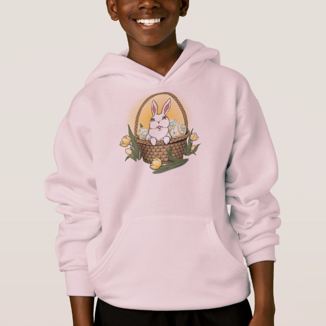 Easter Hoodie Easter Bunny Basket Kid's Hoodie (Front)