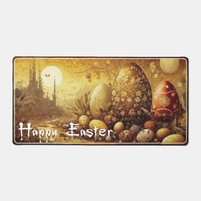 Easter hope in an apocalyptic world desk mat (Front)