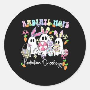 Easter Hope Radiation Oncology X-ray Rad Cute Ghos Classic Round Sticker