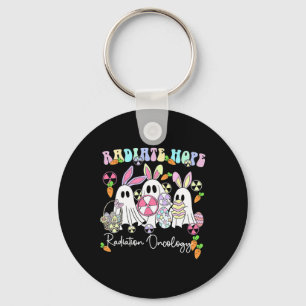 Easter Hope Radiation Oncology X-ray Rad Cute Ghos Key Ring